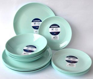 Сервіз Luminarc Diwali Light Turquoise 18 предметів (тех тара) Turquoise 18 зеленый фото